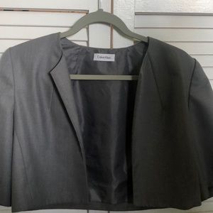 Calvin Klein grey cropped blazer